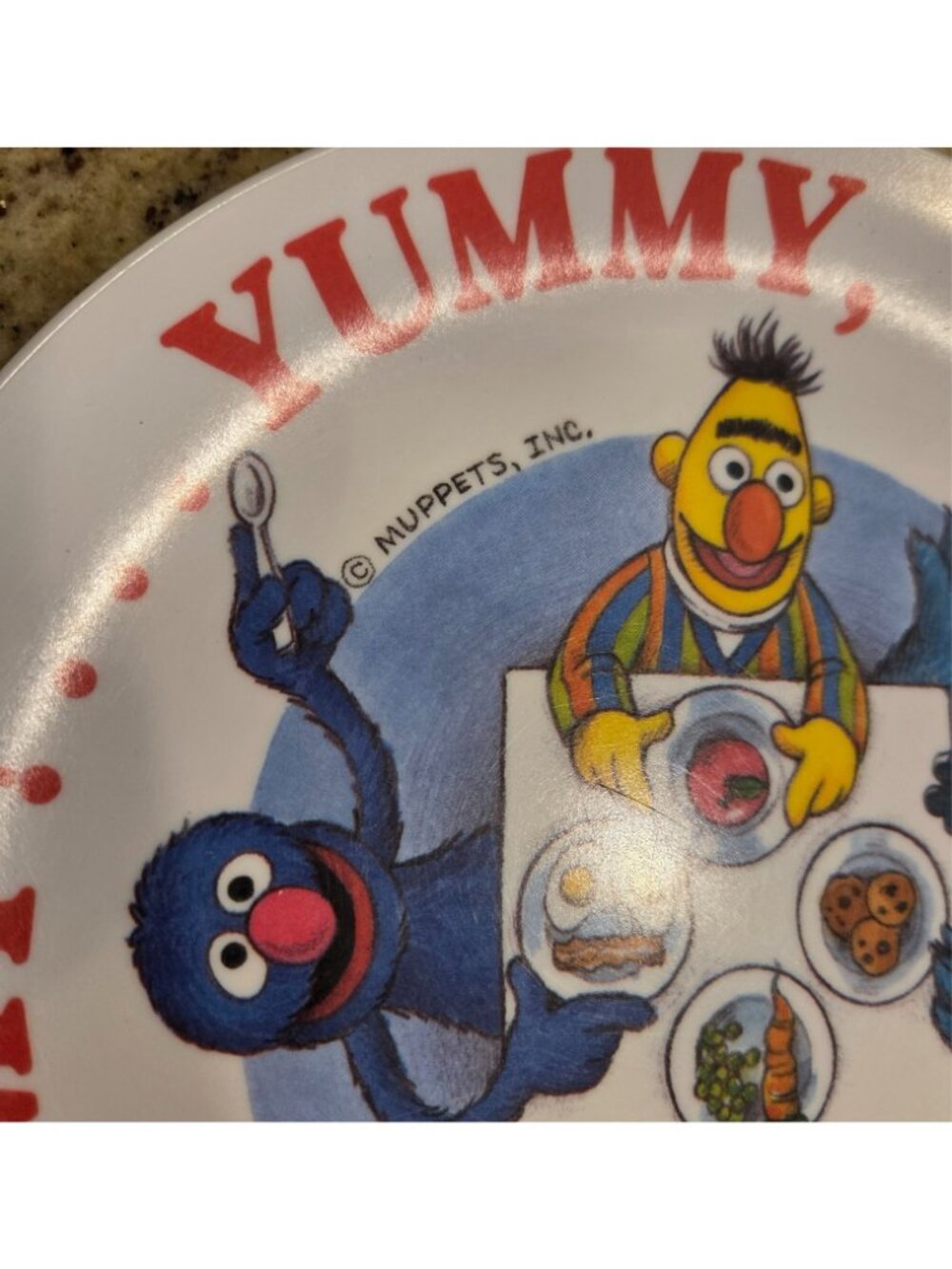 Sesame Street Muppets Child Plate Bowl Set Yummy My Tummy Yum Vintage Peter Pan - Picture 5 of 8